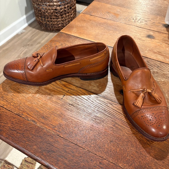 Allen Edmonds Tan Tassel Loafers 10.5D Jermyn - Picture 3 of 9